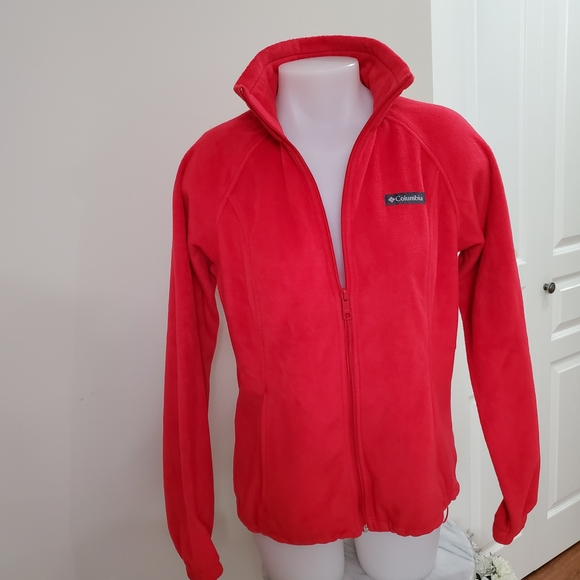 Like New: Columbia Vibrant Red Full-Zip Fleece Medium - Picture 4 of 14
